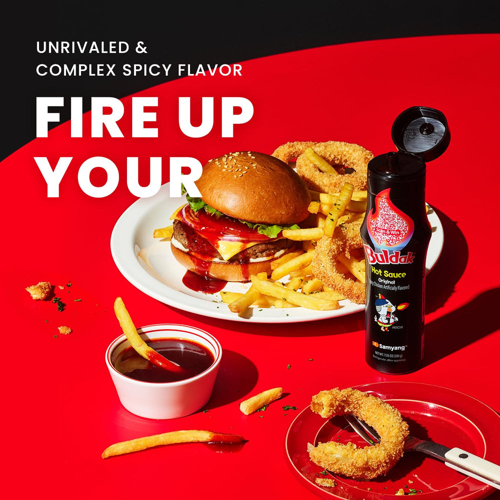 Samyang Buldak Original Sauce marinated chicken delivers bold flavor.