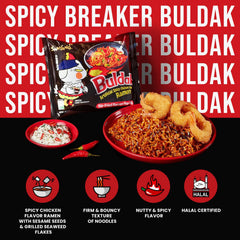 SAMYANG Buldak chewy-noodles close-up showing texture and heat