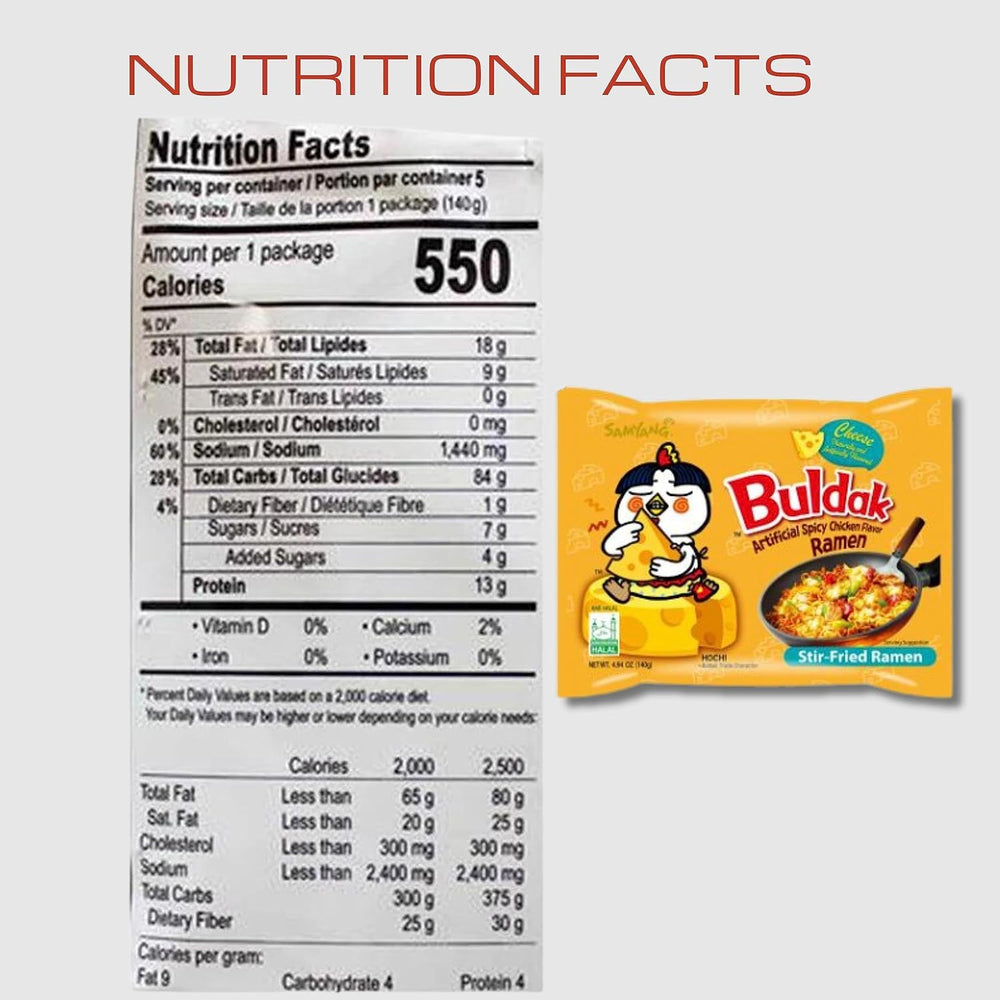 Samyang Cheese Flavor Buldak ramen noodles in a steaming bowl ready for a quick meal.