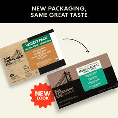 San Francisco Bay 100% Colombian pod ready for quick single-serve coffee