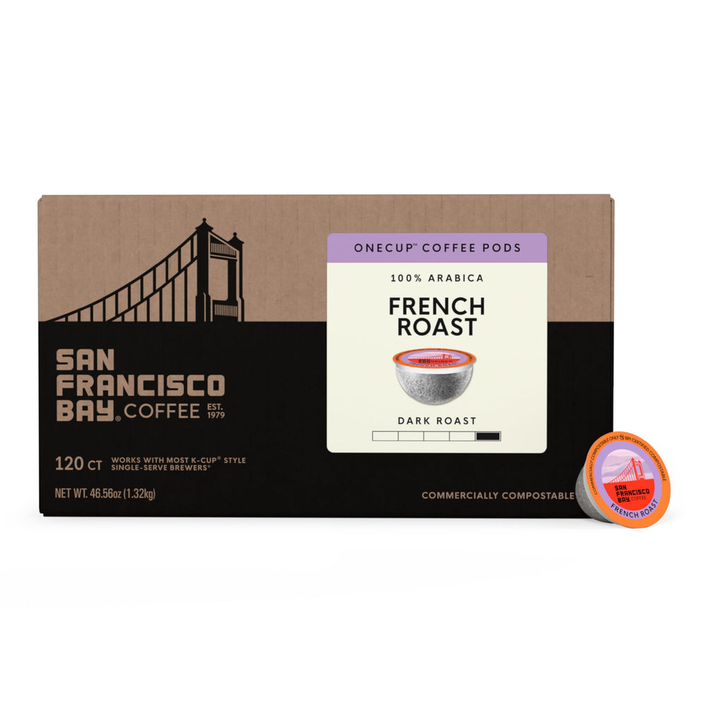 San Francisco Bay 100% Arabica beans high-altitude sourcing and smooth flavor.