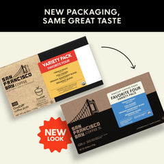 San Francisco Bay Favorite Four Fog Chaser pods balance aroma and body.