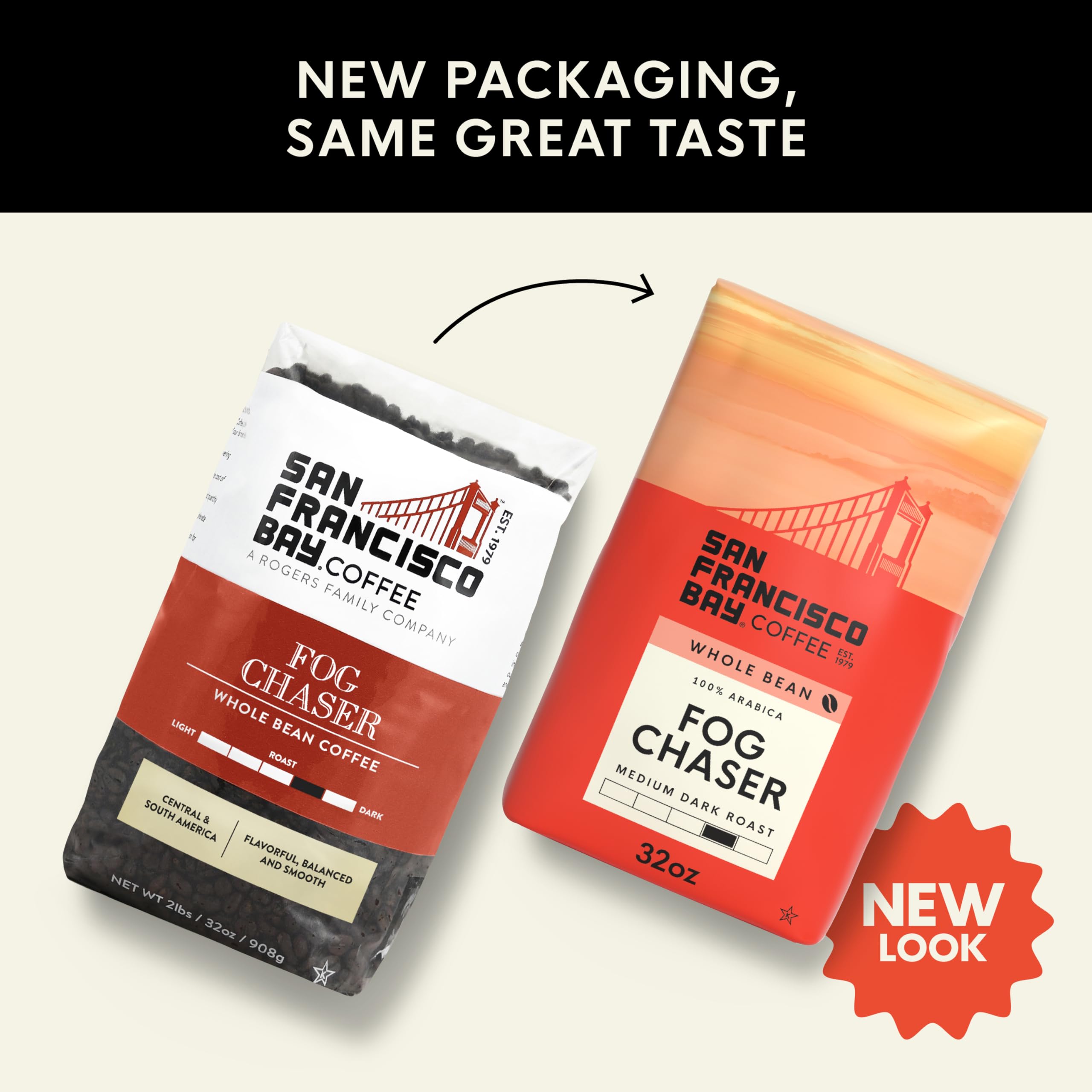 Fog Chaser whole beans ready to grind to your preferred grind size.