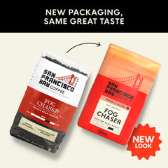 Fog Chaser whole beans ready to grind to your preferred grind size.