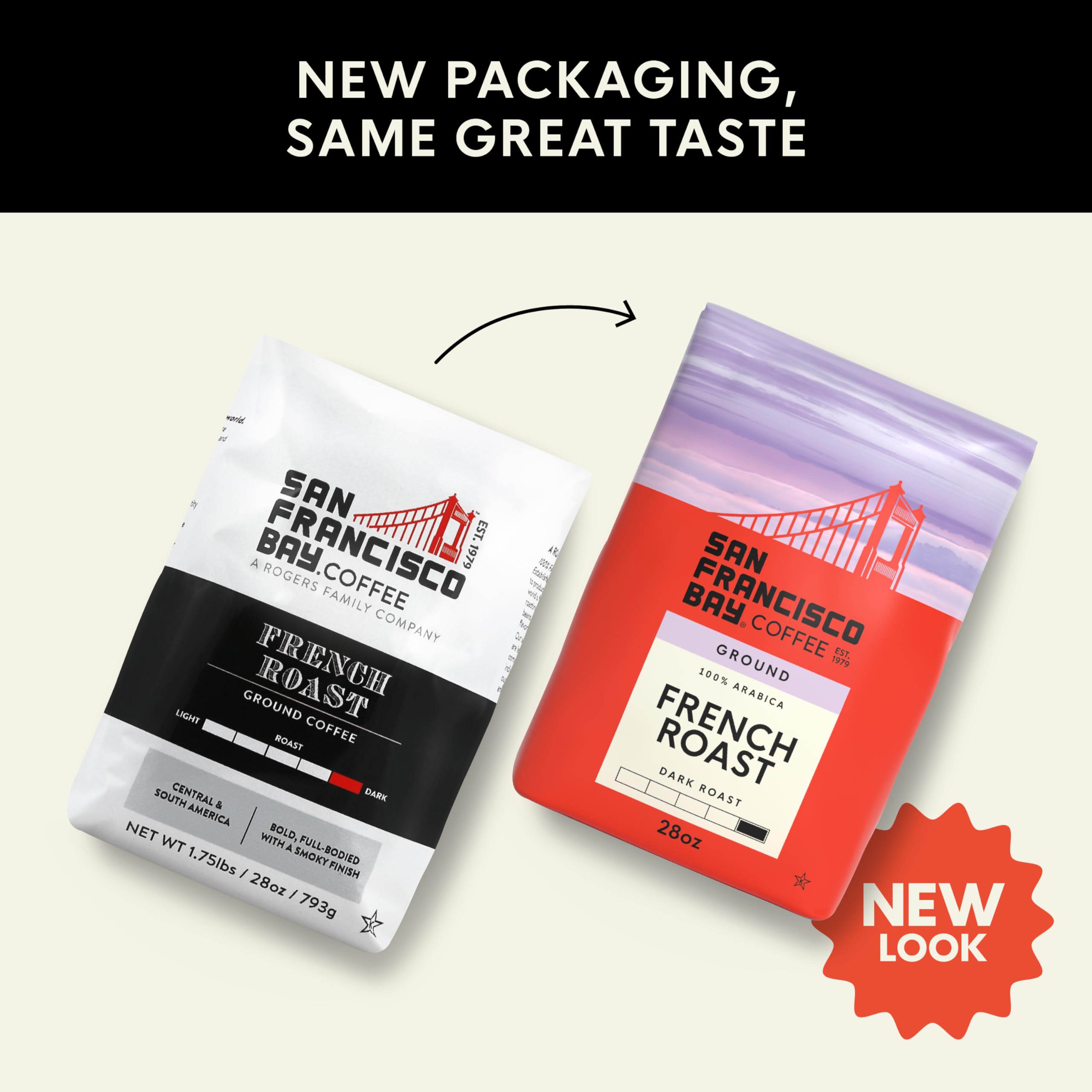San Francisco Bay brew French Roast cup shows robust, full-bodied aroma during brewing.