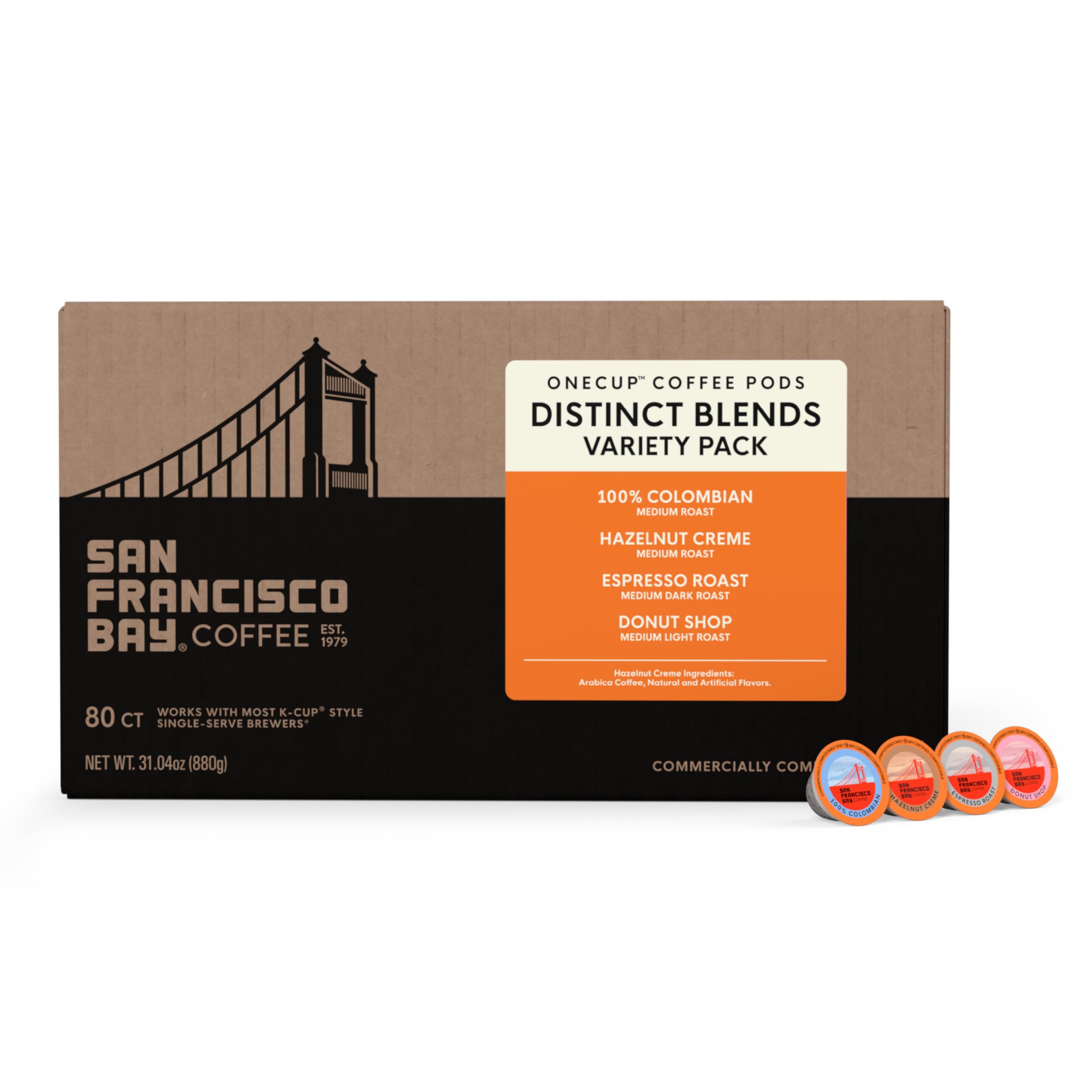 San Francisco Bay Donut Shop K-Cup pod offering comforting bakery-inspired flavor.