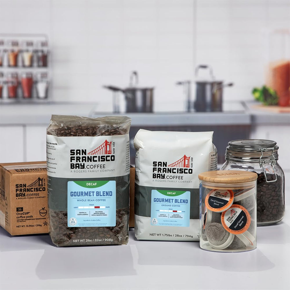 San Francisco Bay medium-dark roast aroma, inviting morning comfort.