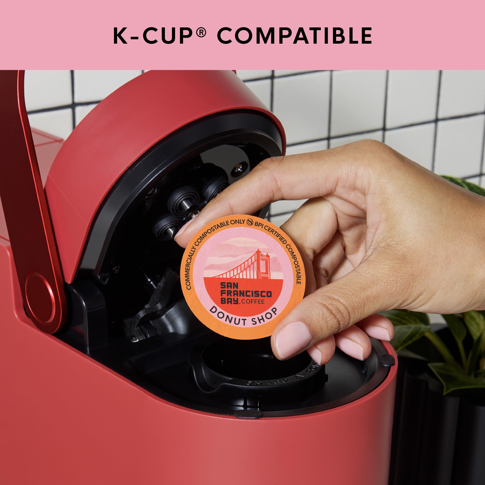 SAN FRANCISCO BAY OneCup pods fit most K-Cup brewers.