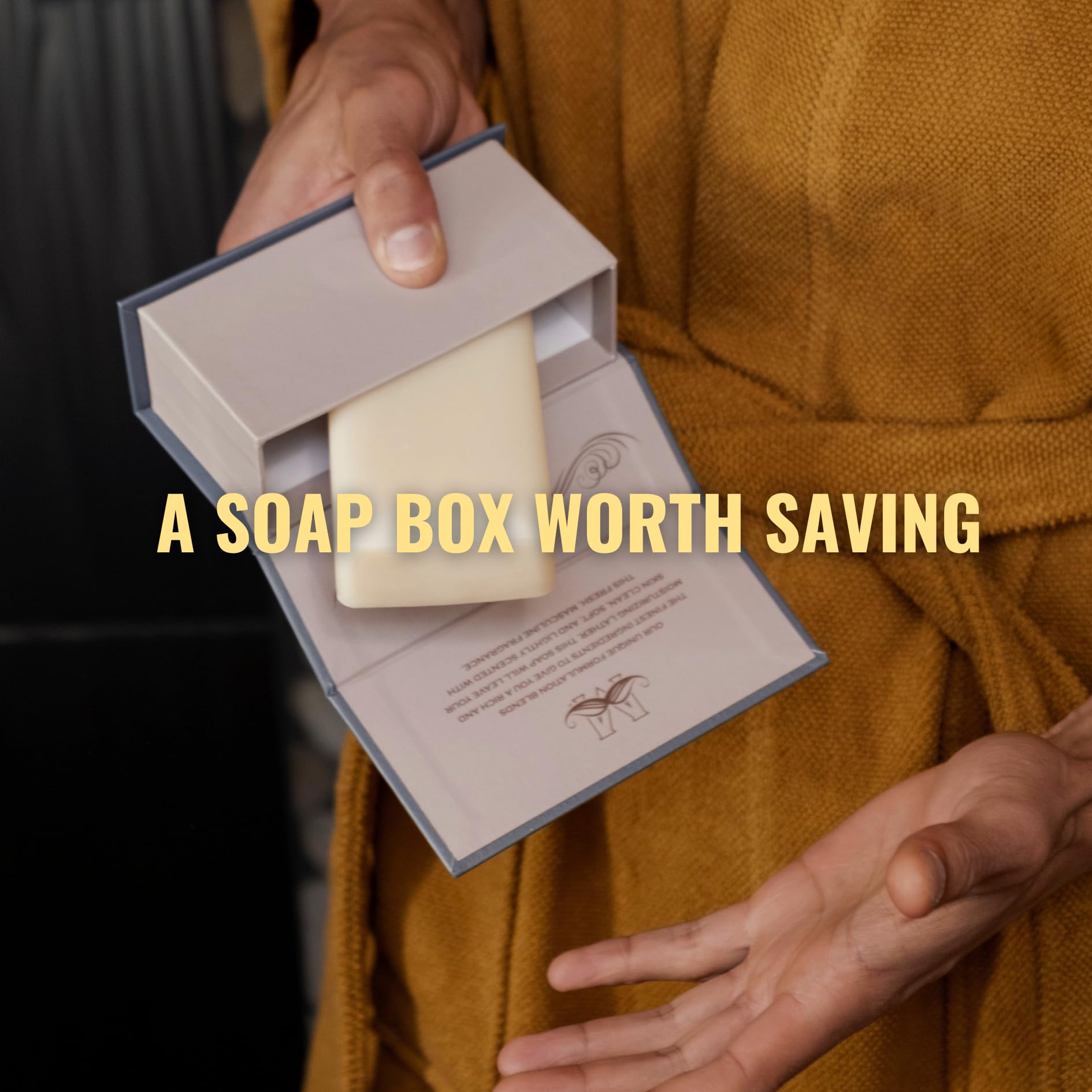 San Francisco Soap Company Man Bar Revitalizing Musk Sandalwood energizes skin and senses.