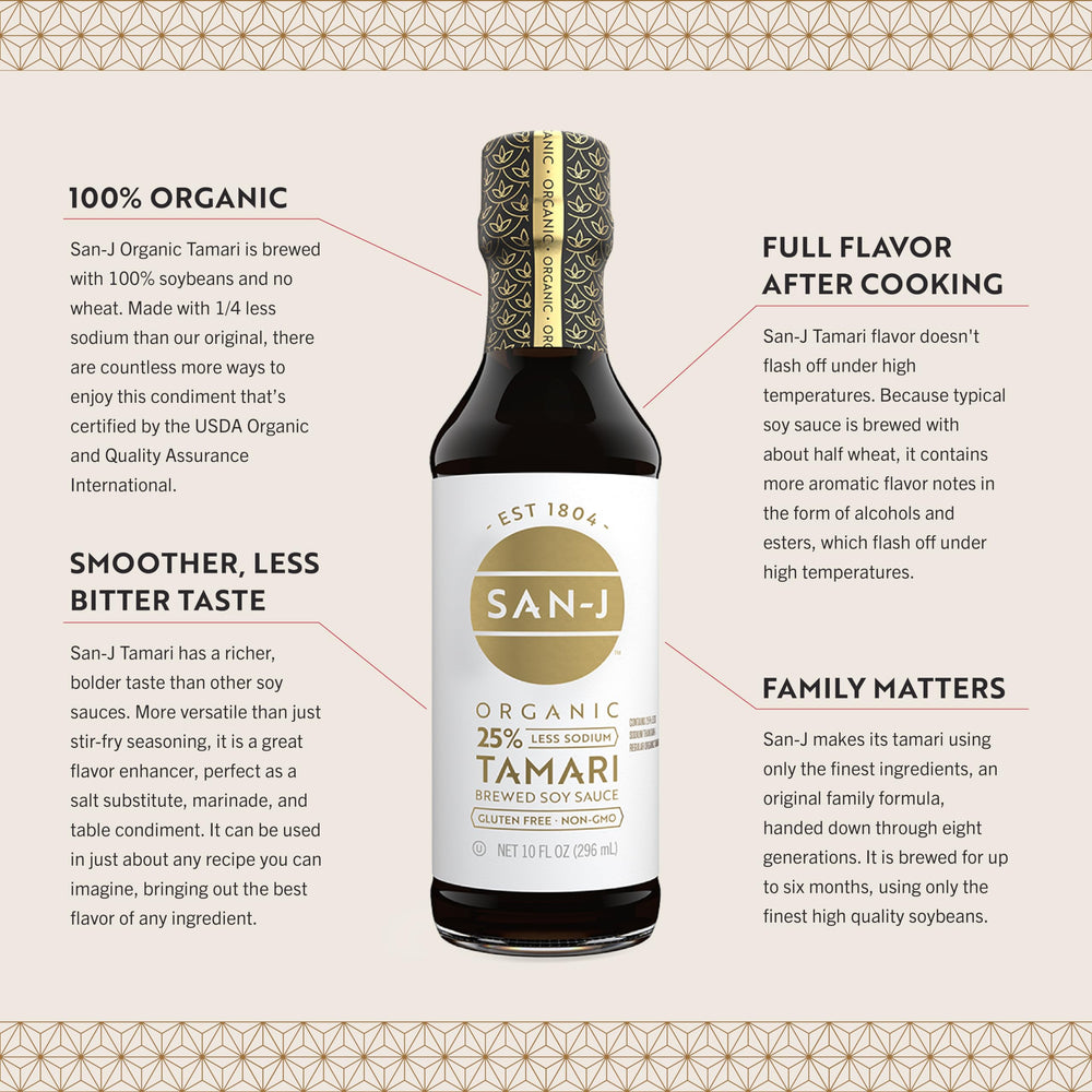 San-J Organic Tamari bottle ideal for stir-fries
