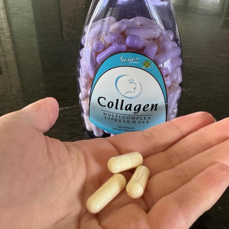 Sanar Naturals collagen types I–X close-up capsules