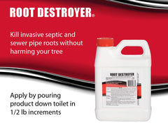 Sanco Root Destroyer being poured into toilet bowl for leach-line dosing