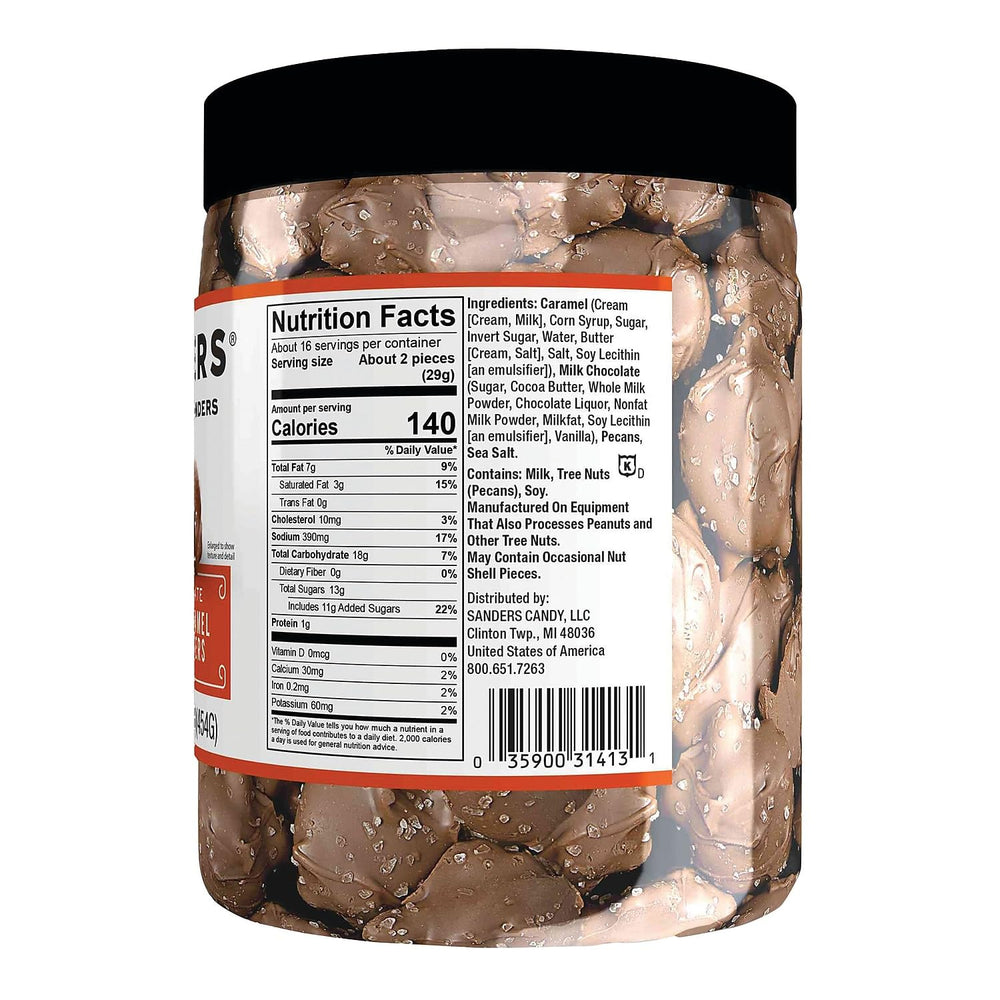Roasted pecans layered with kettle-cooked caramel beneath milk chocolate
