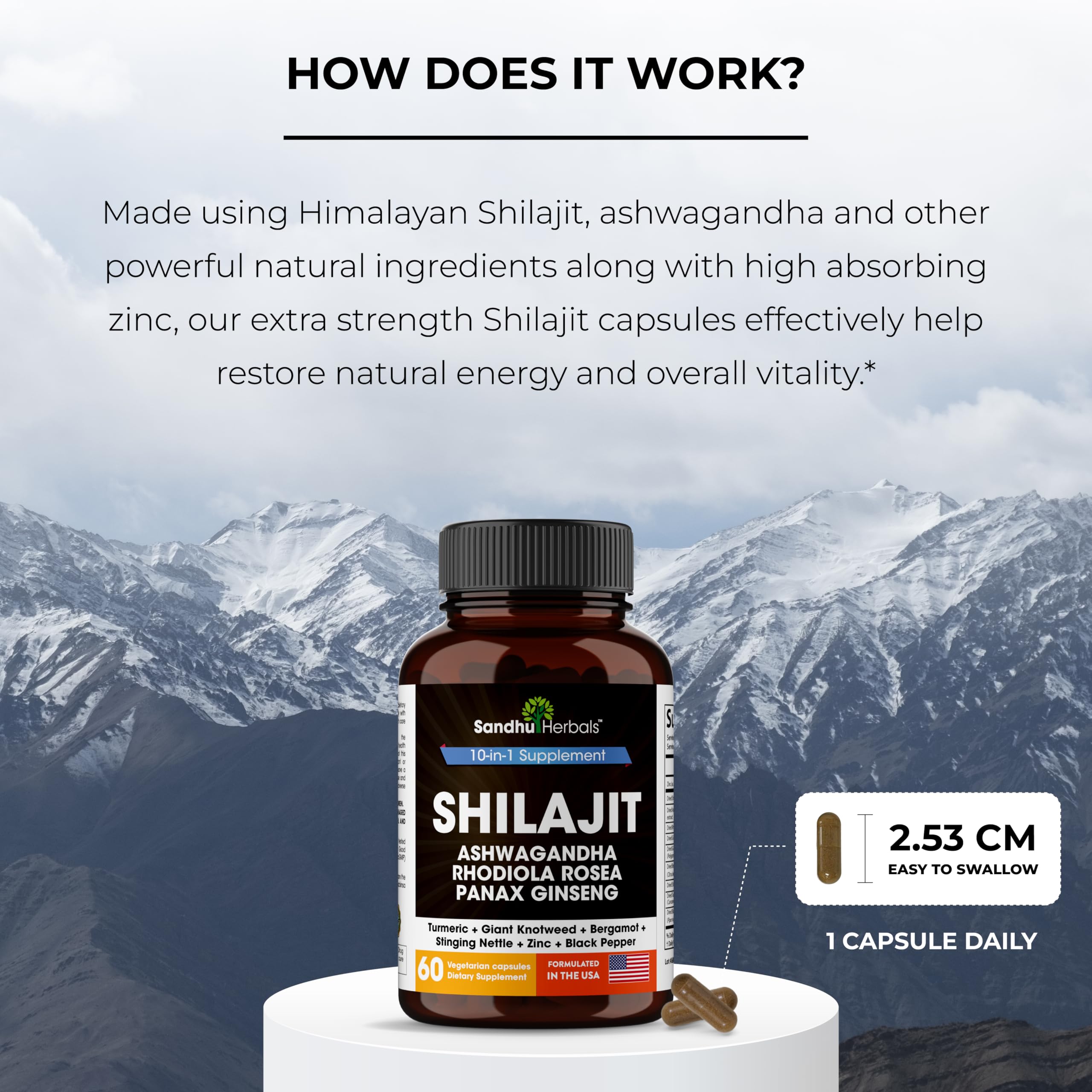 SANDHUHERBALS 2-month supply packaging for extended use