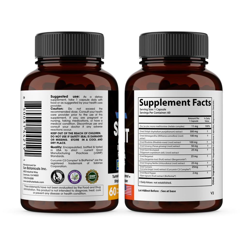SANDHUHERBALS Immune and digestive wellness blend bottle