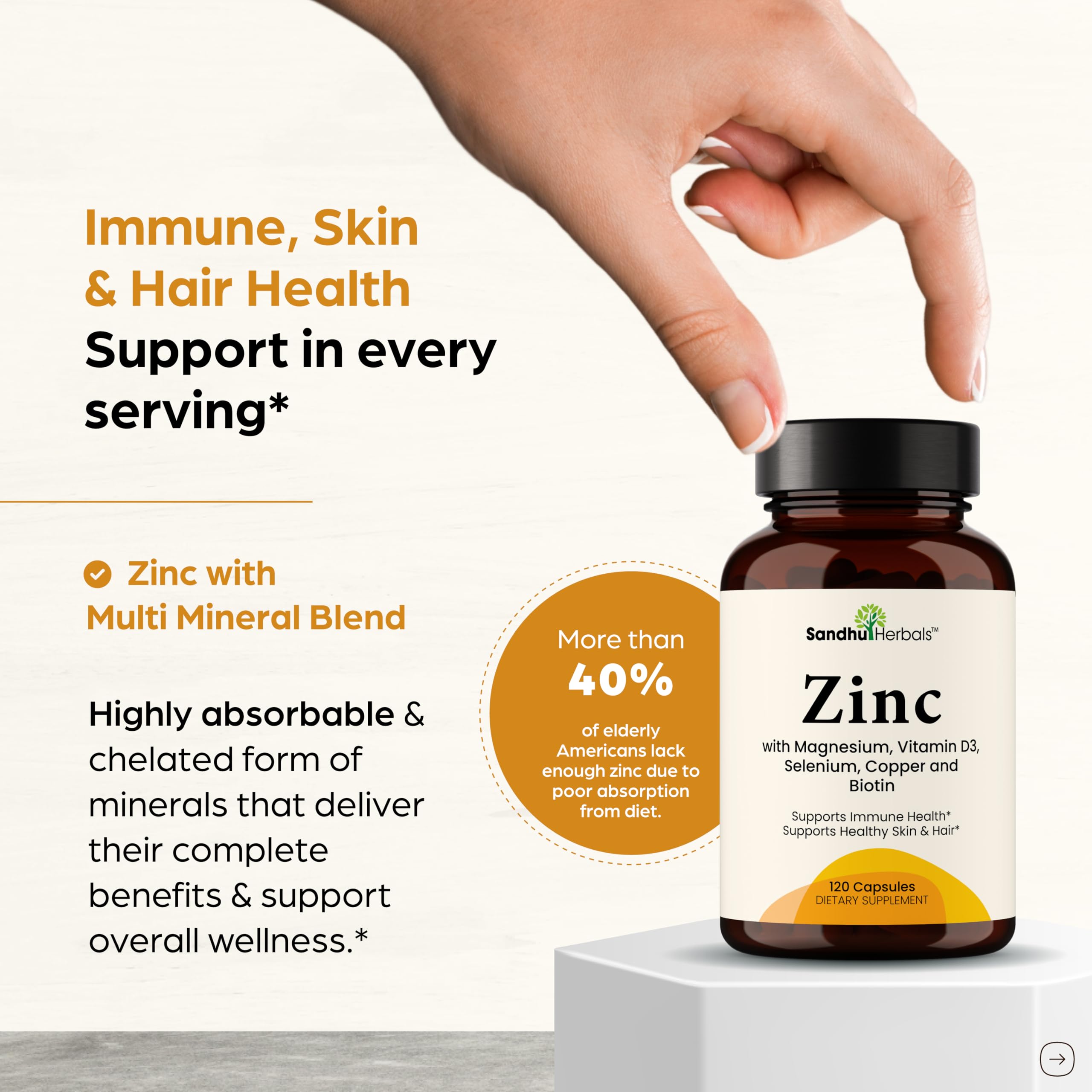 SandhuHerbals bottle on countertop suggesting daily wellness routine