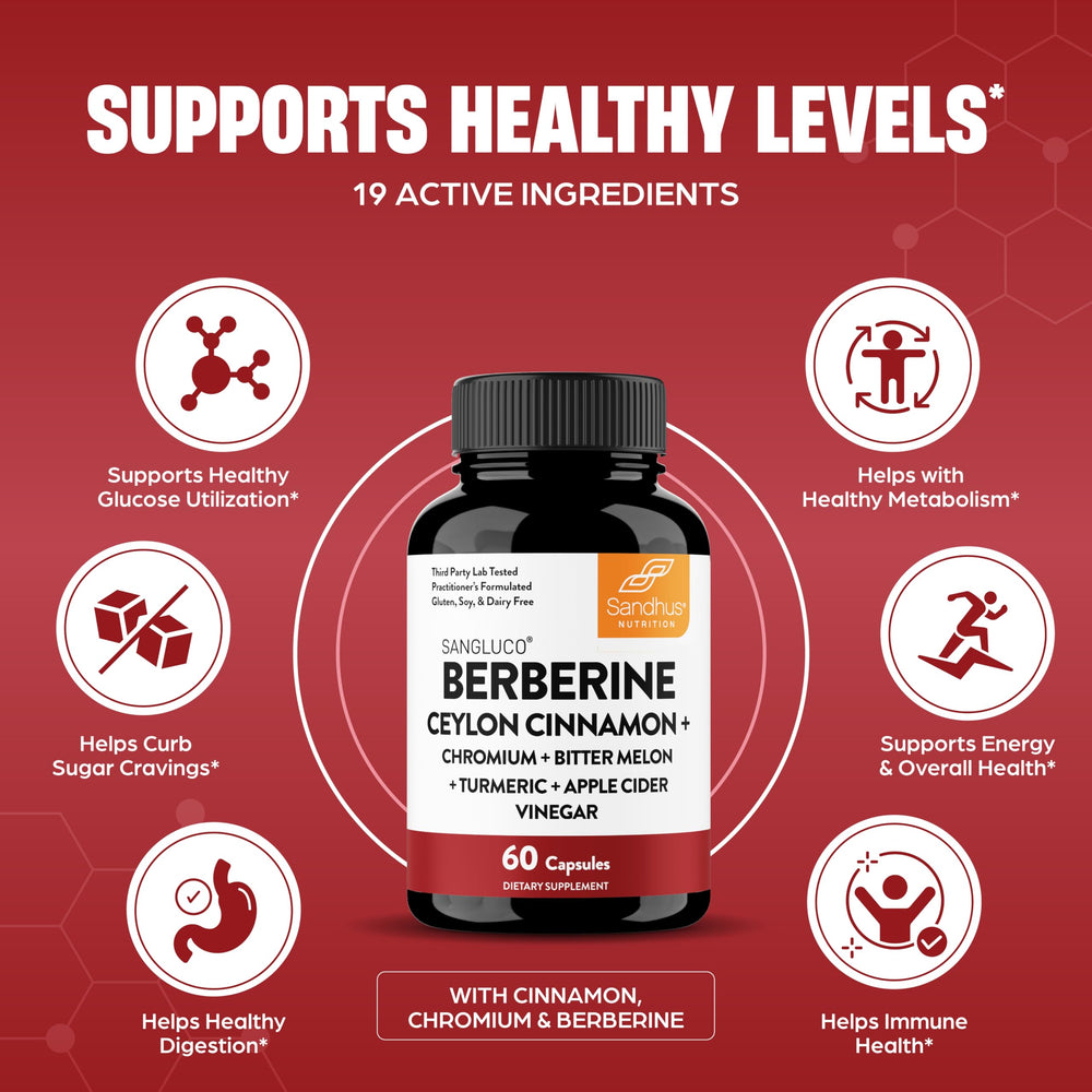 Sandhu's Blood Sugar Support Complex capsules ready to swallow for daily use