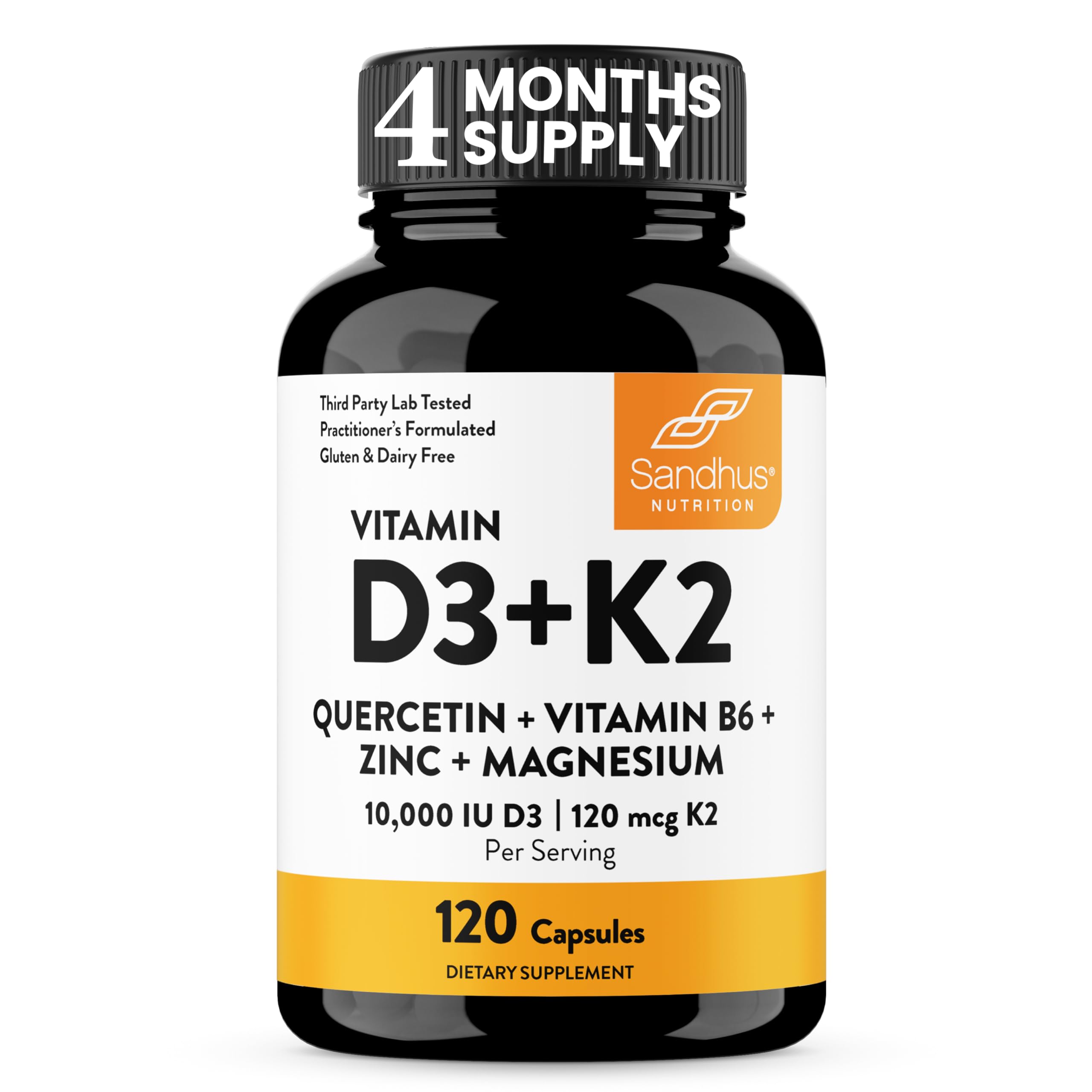 Sandhu's D3K2 Magnesium bottle pouring for easy daily energy support