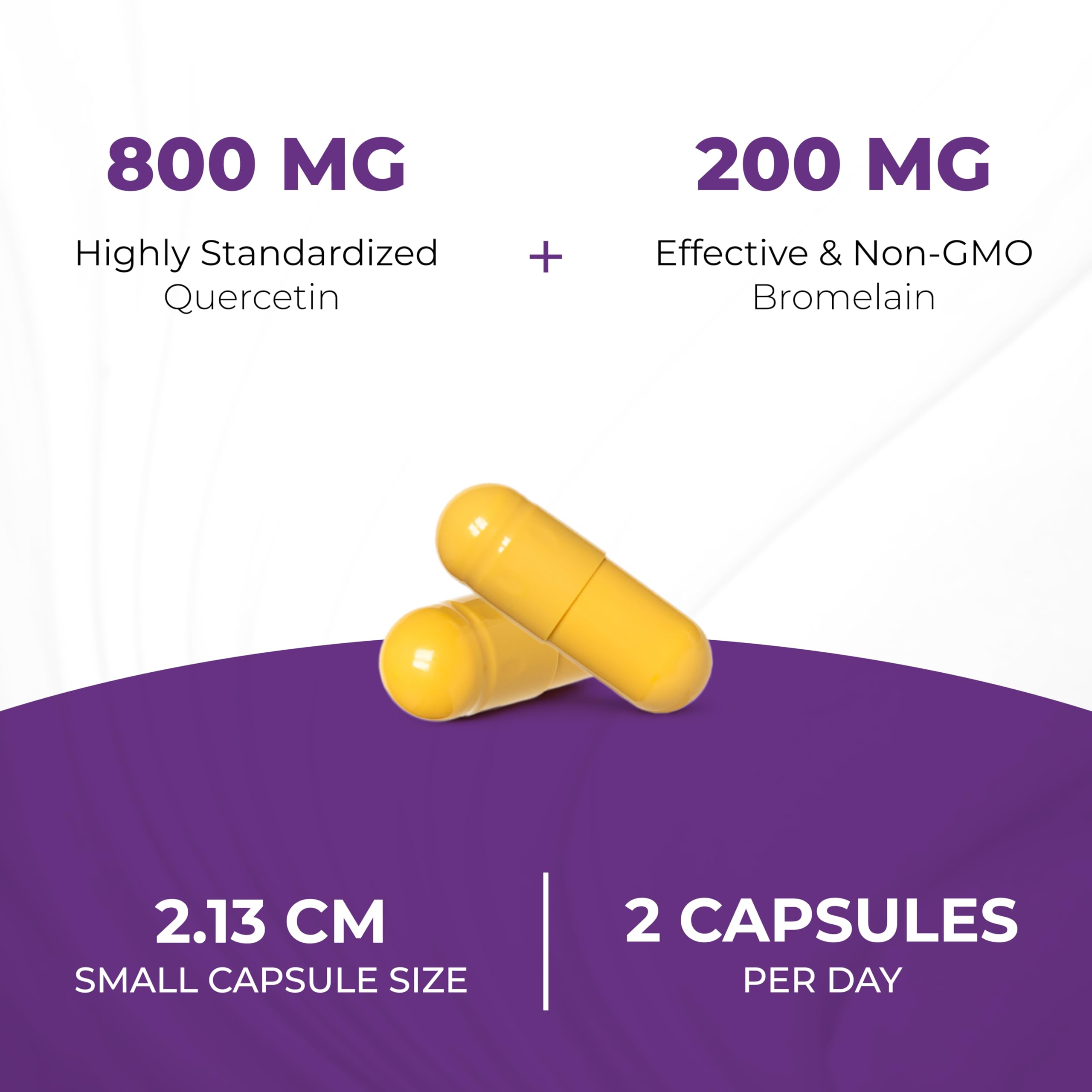 Nutrition facts panel from Sandhu's quercetin-bromelain product.
