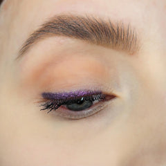 Sandstone Scandinavia Eyeliner Purple application on lash line offers precise, even color.