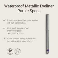 Sandstone Scandinavia Eyeliner Purple swatch demonstrates creamy texture and smooth glide.