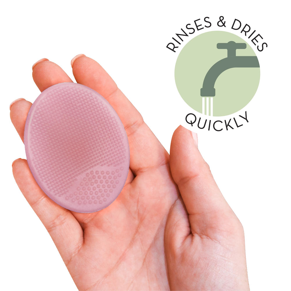 S&T INC. pink brush creates soft bath-time lather with shampoo.
