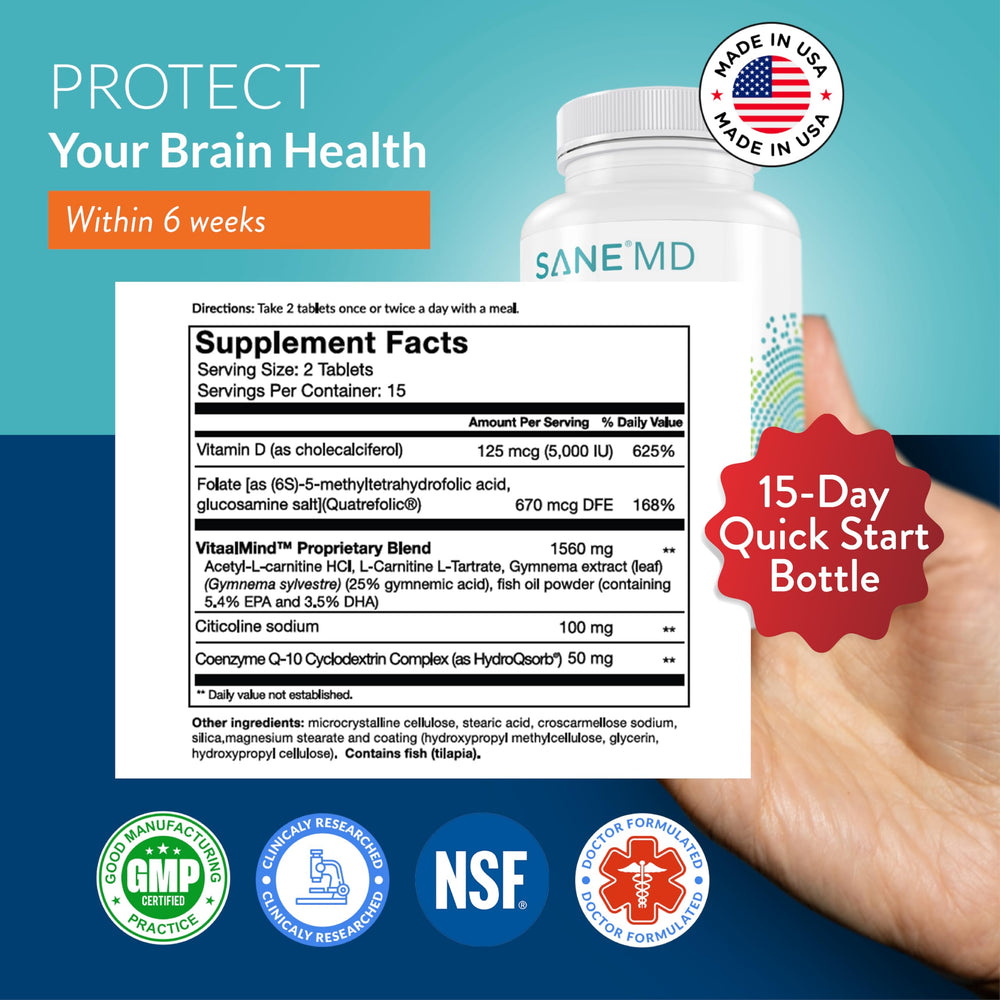 SANE Vitaae capsules in a blister pack for convenient daily use.