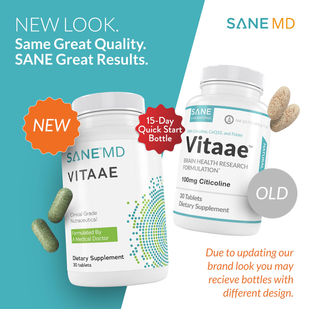 SANE Vitaae capsules against a natural background for energy support.