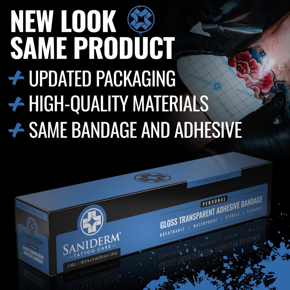 Close-up of the Saniderm bandage roll highlighting flexible, skin-safe design for easy wear.