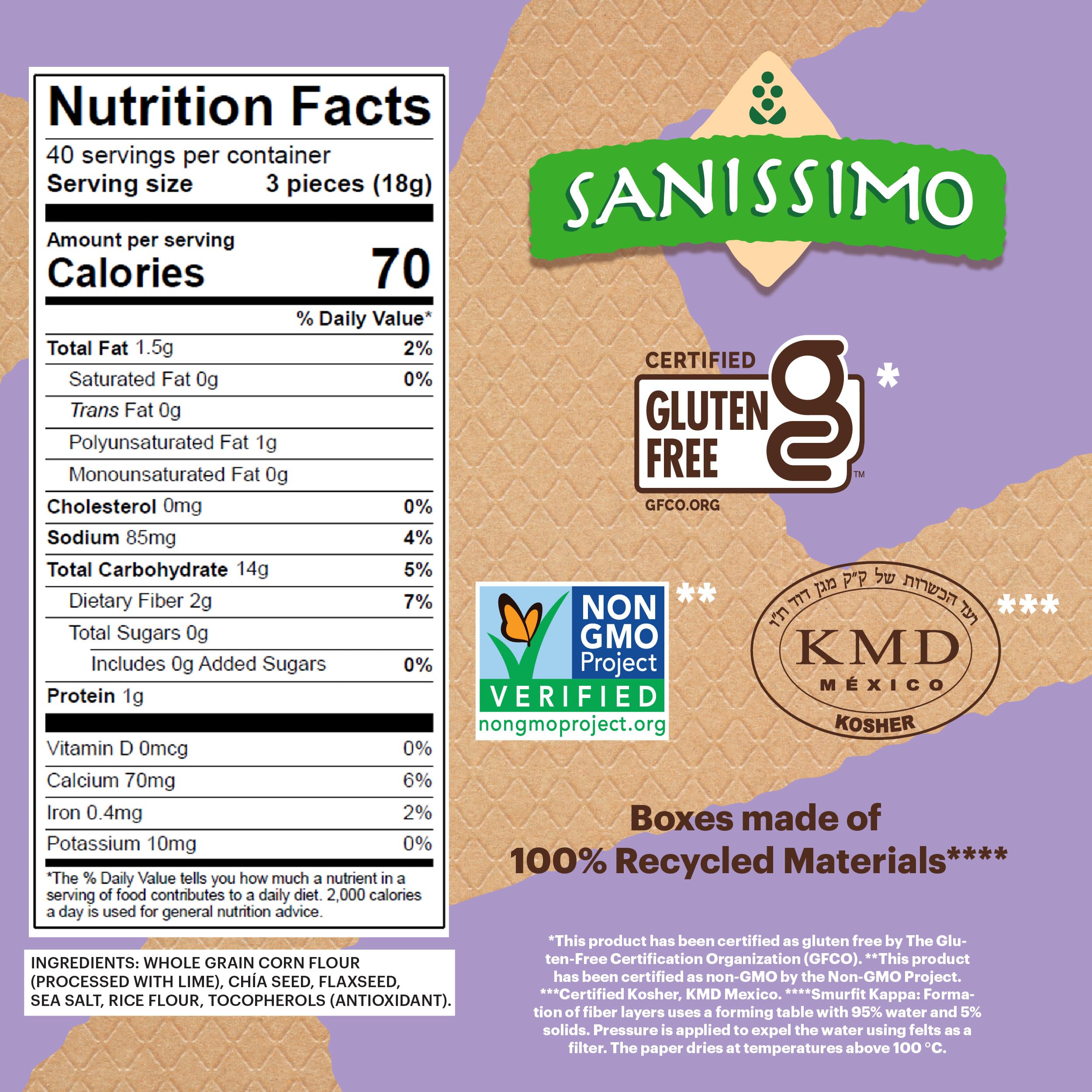 Close-up of Sanissimo Salmas oven-baked crackers showing crisp texture.