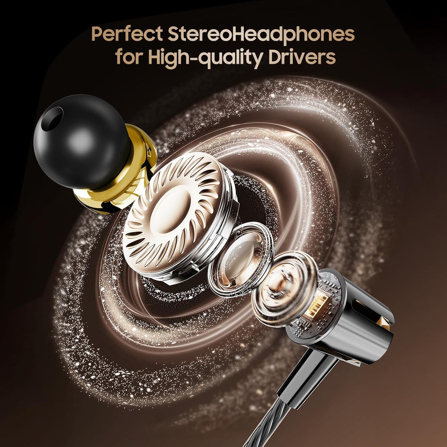 Sanluba wired USB-C earbuds in hand for on-the-go calls and media.