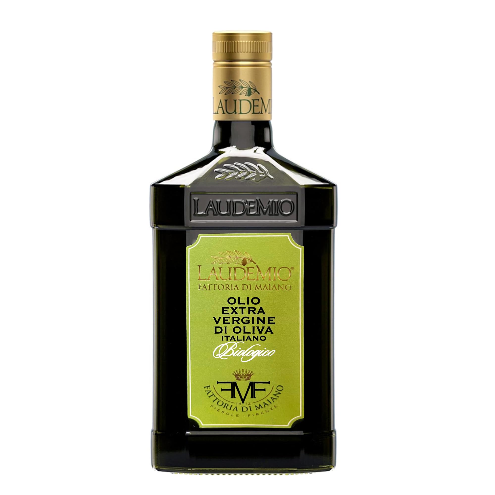 Sanniti Laudemio organic EVOO bottle, showcasing organic integrity and artisanal quality.