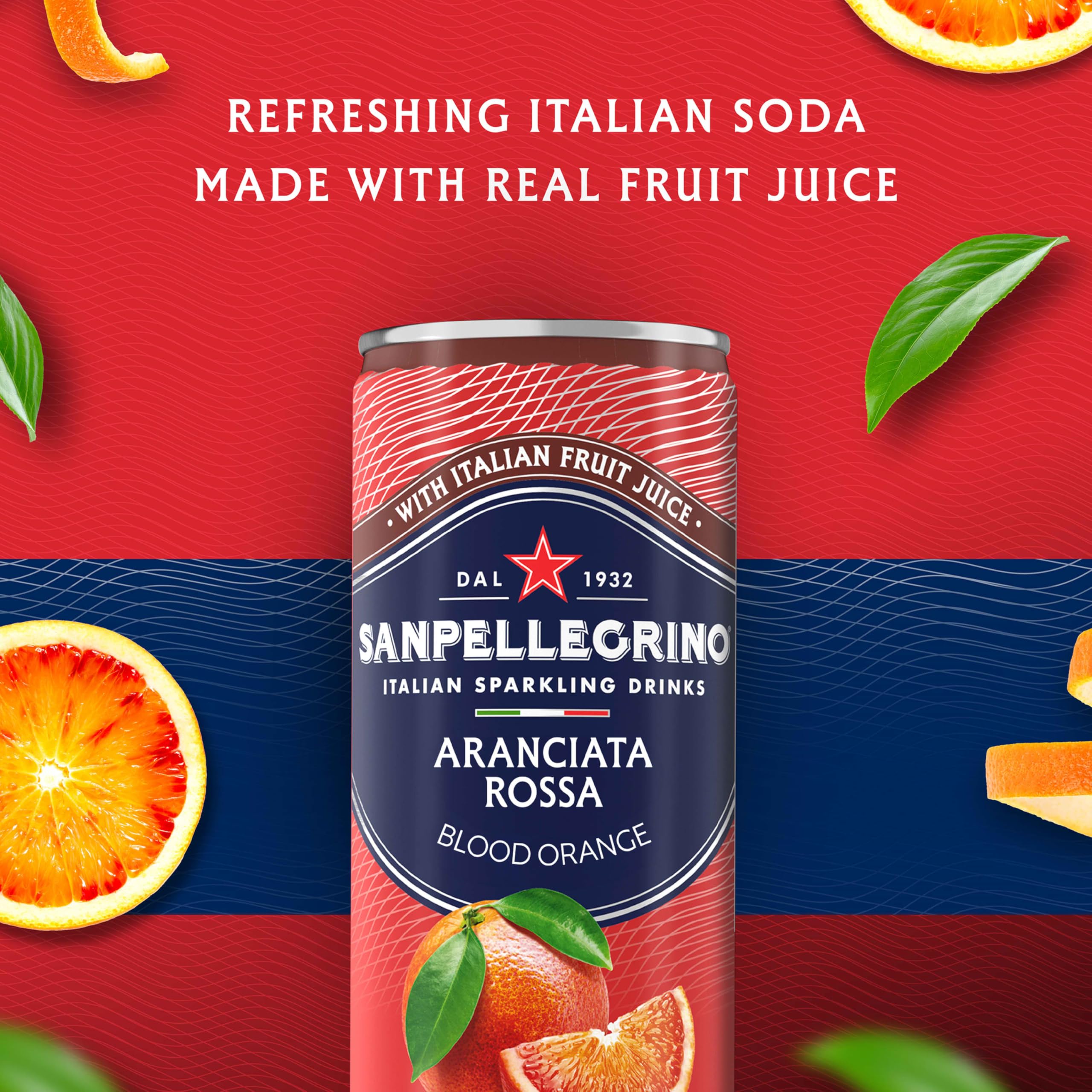 Sanpellegrino Aranciata Rossa bottle on table, ideal for gatherings.