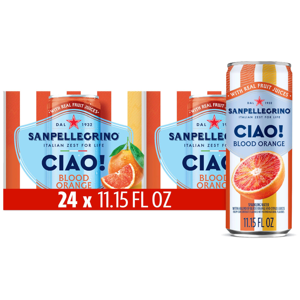 San Pellegrino CIAO blood orange can with refreshing bubbles for everyday thirst