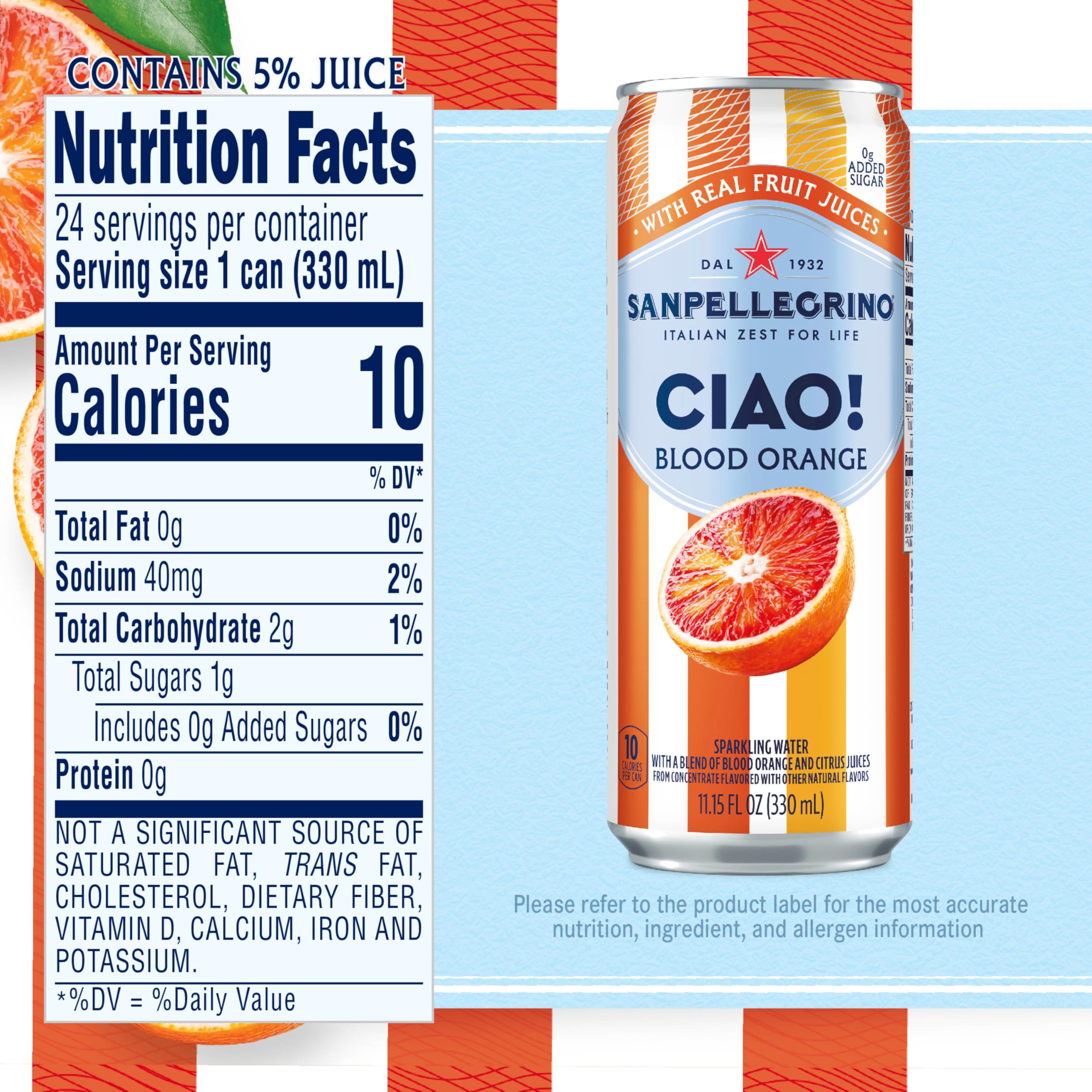 San Pellegrino CIAO blood orange sips ideal for brunch or mocktails