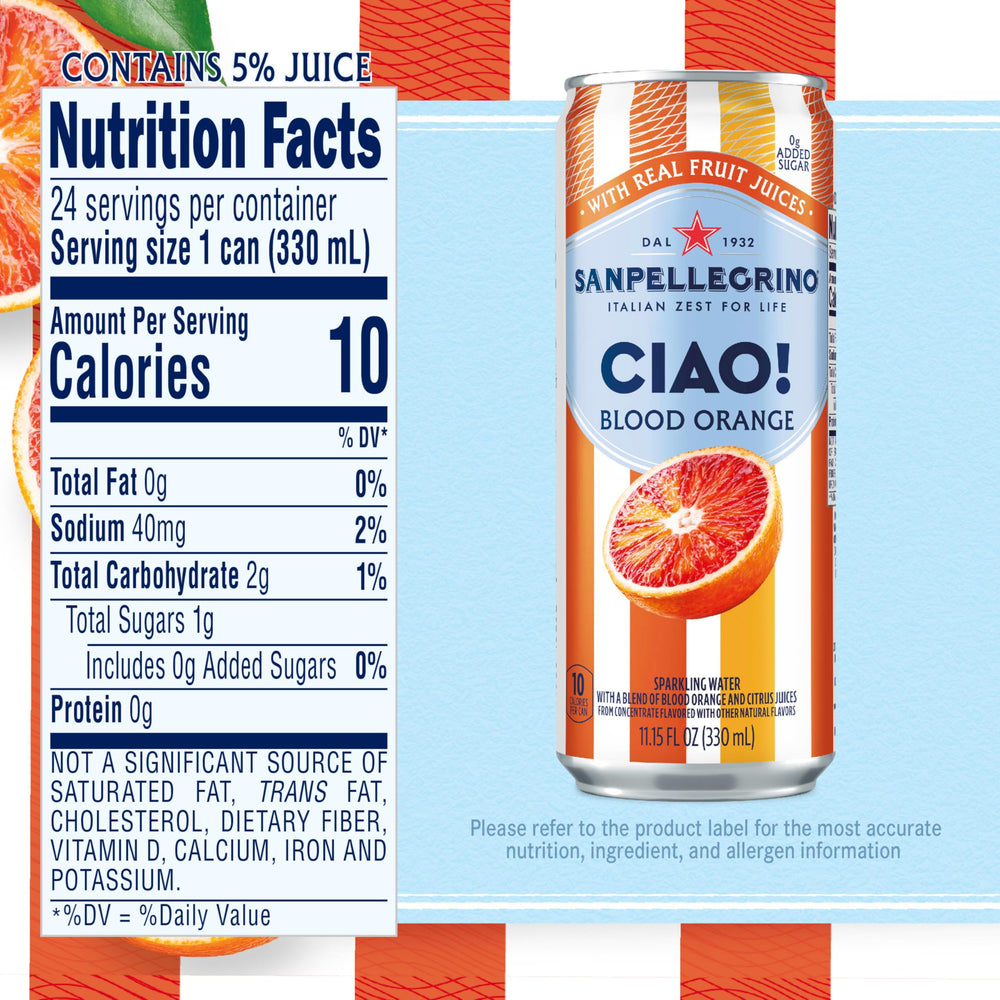 San Pellegrino CIAO blood orange sips ideal for brunch or mocktails