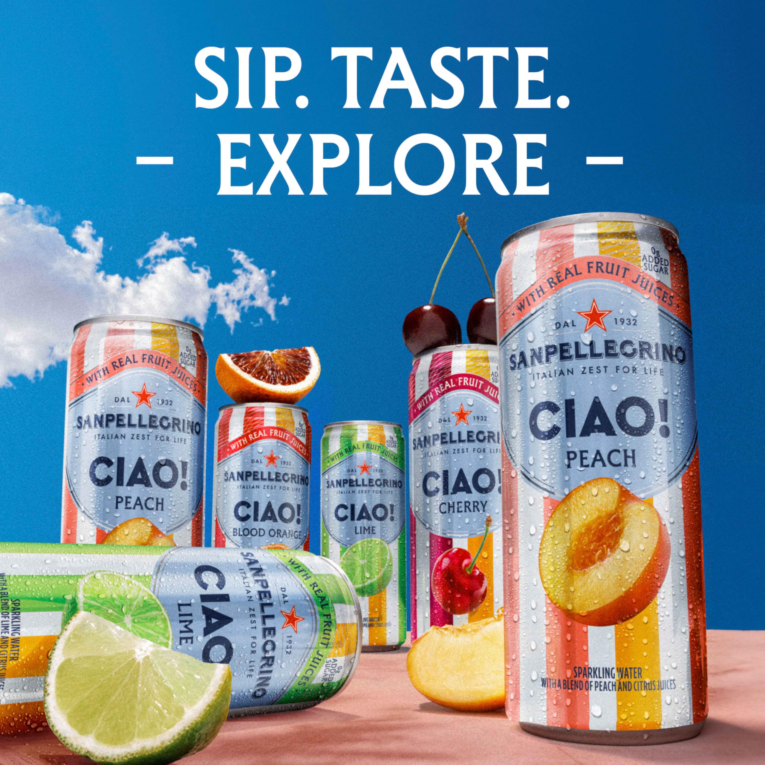 Chilled can being poured into glass, sparkling water with natural flavors