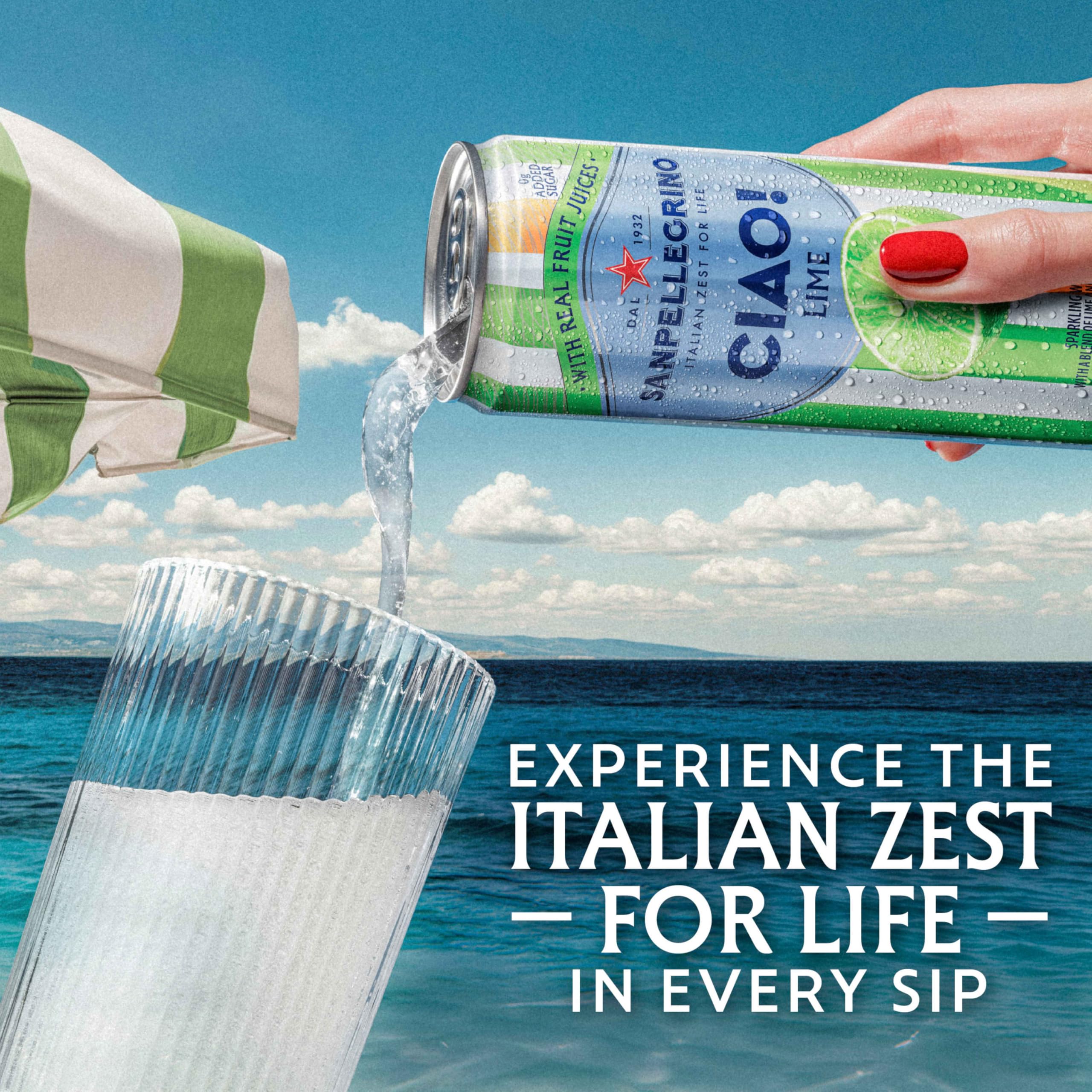 Sanpellegrino CIAO Lime Sicilian salt detail indicating balanced acidity