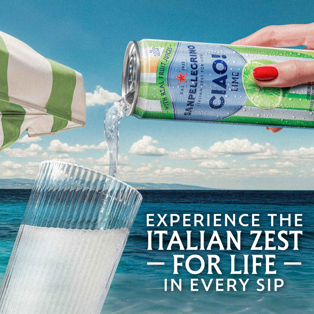 Sanpellegrino CIAO Lime Sicilian salt detail indicating balanced acidity