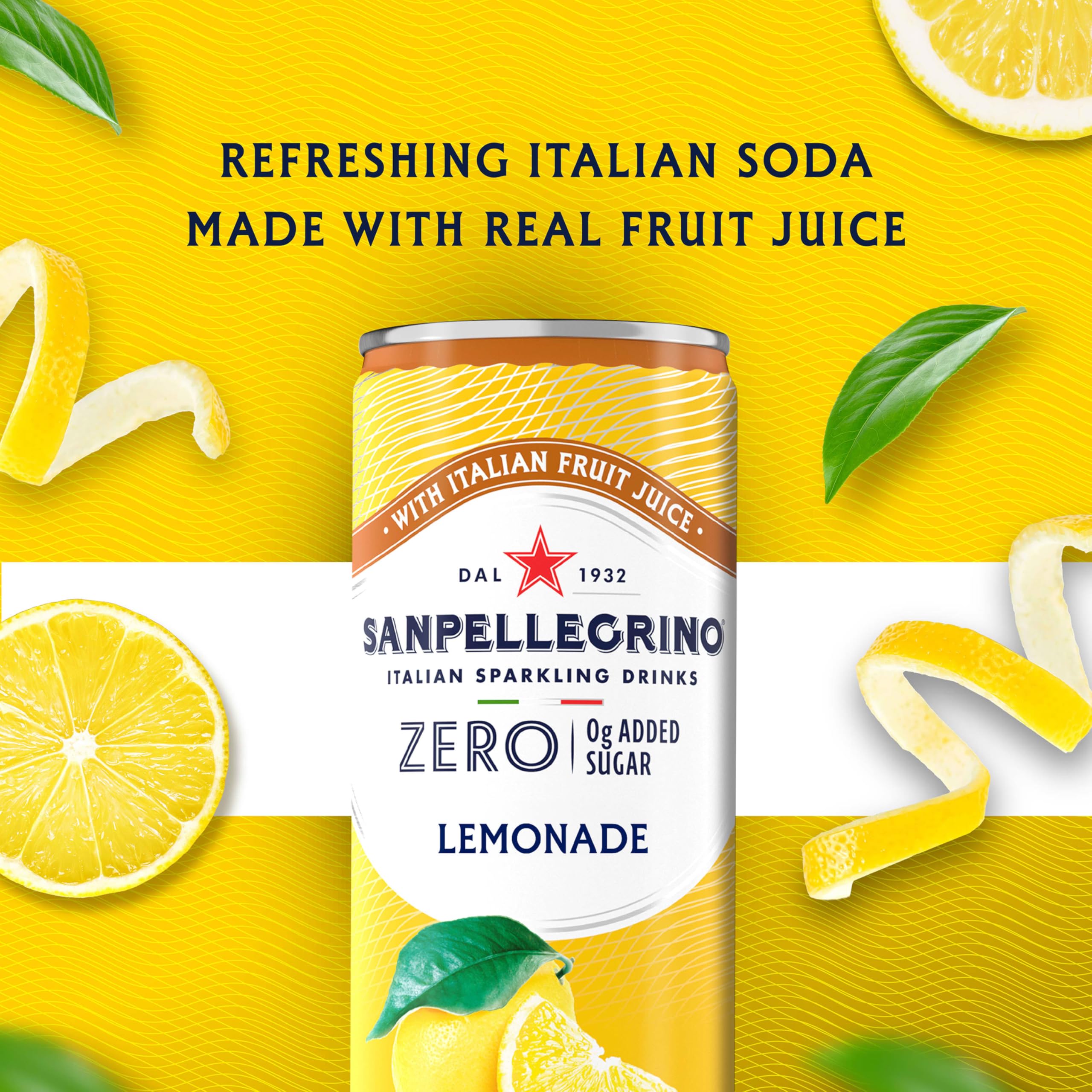 Sanpellegrino Italian-crafted Lemonade bottle on display signals premium, sun-kissed citrus