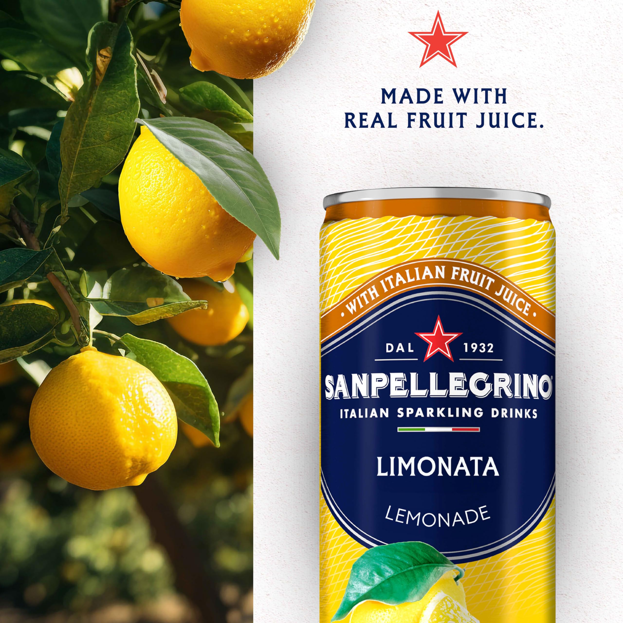 Close-up of Sanpellegrino Limonata lemon slices highlighting natural flavor from real juice.