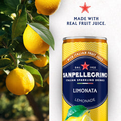 Close-up of Sanpellegrino Limonata lemon slices highlighting natural flavor from real juice.