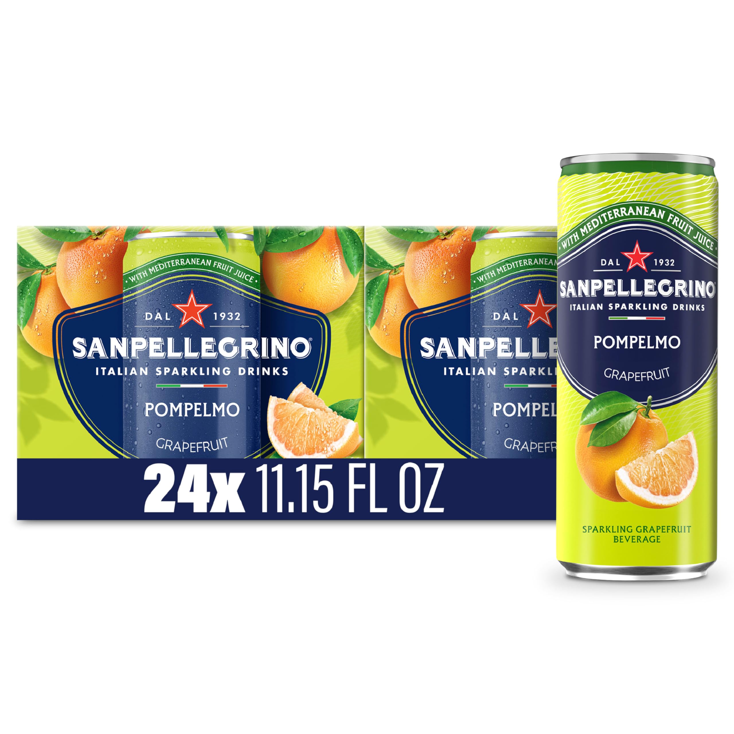 Sanpellegrino Pompelmo cans ready for everyday refreshment in a 24-pack.