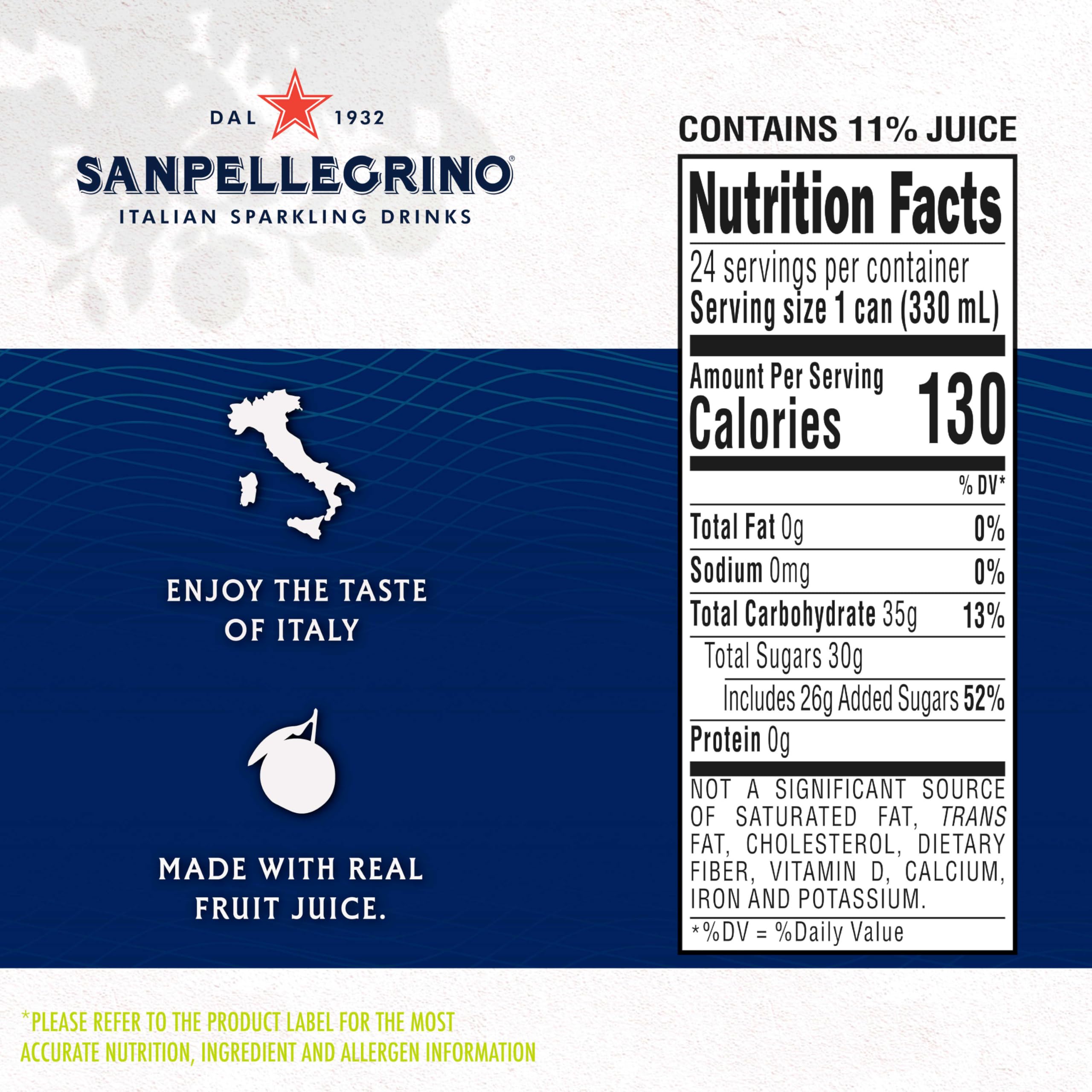 Pour Sanpellegrino Pompelmo into a glass for bright citrus aroma.