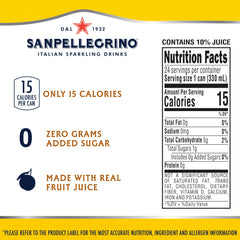 Sanpellegrino Real Fruit Juice Lemonade glass highlights authentic lemon flavor with bright hues
