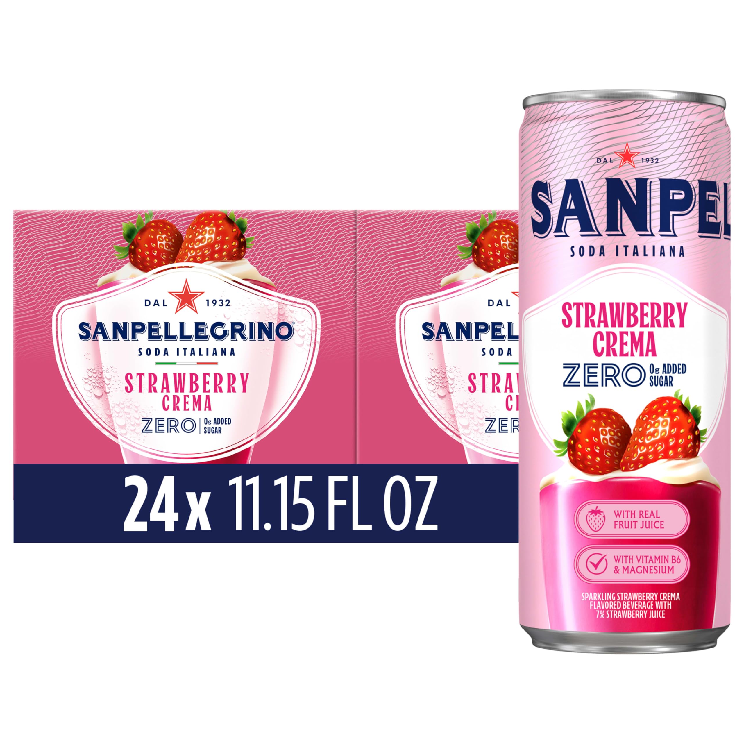 San Pellegrino Strawberry Crema bottle with real juice for a refreshing moment