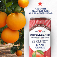 Sanpellegrino Zero Sugar Pomegranate-Orange packaging, ideal for sharing in a 24-pack.