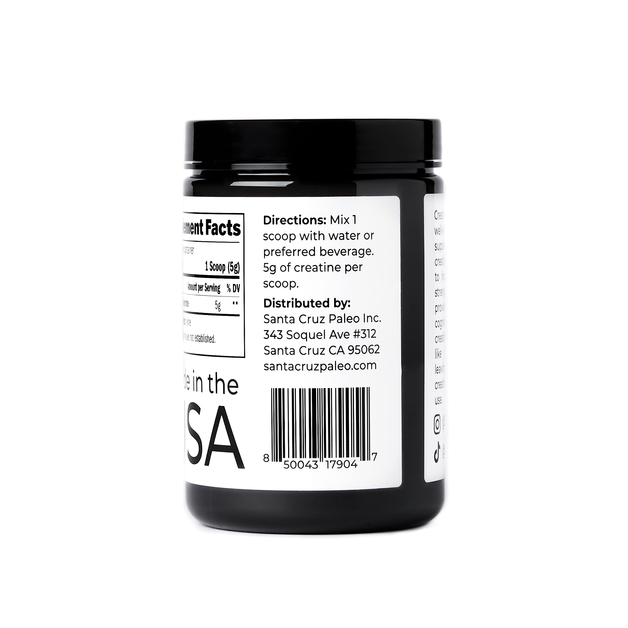 Santa Cruz Paleo scoop included simplifies dosing for consistent intake.