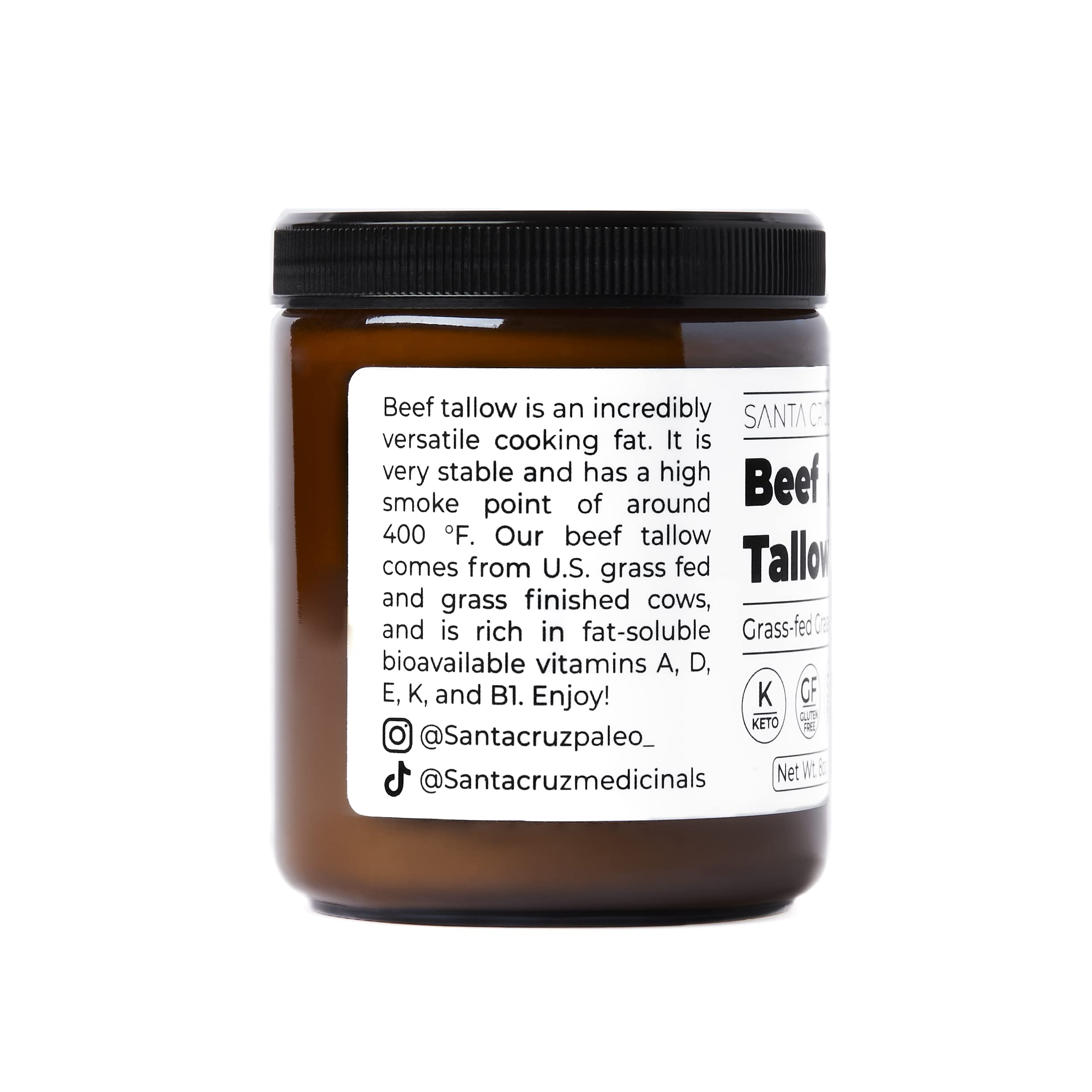 Texture swatch on skin—hydrating and nourishing with Santa Cruz Paleo tallow.