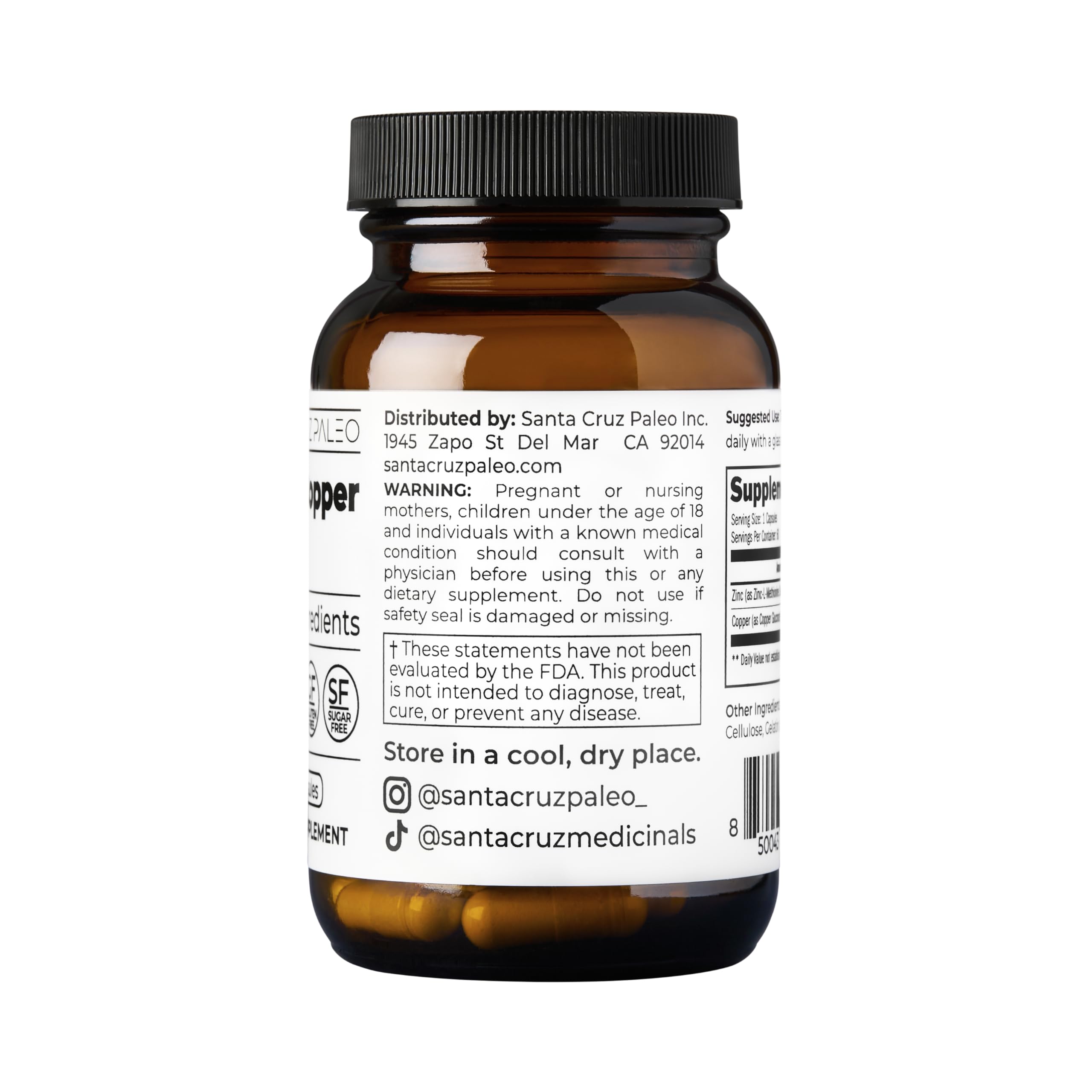 Santa Cruz Paleo packaging highlights gluten-free and keto-friendly compatibility.